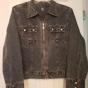 NWOT**Zip Front Denim Jacket